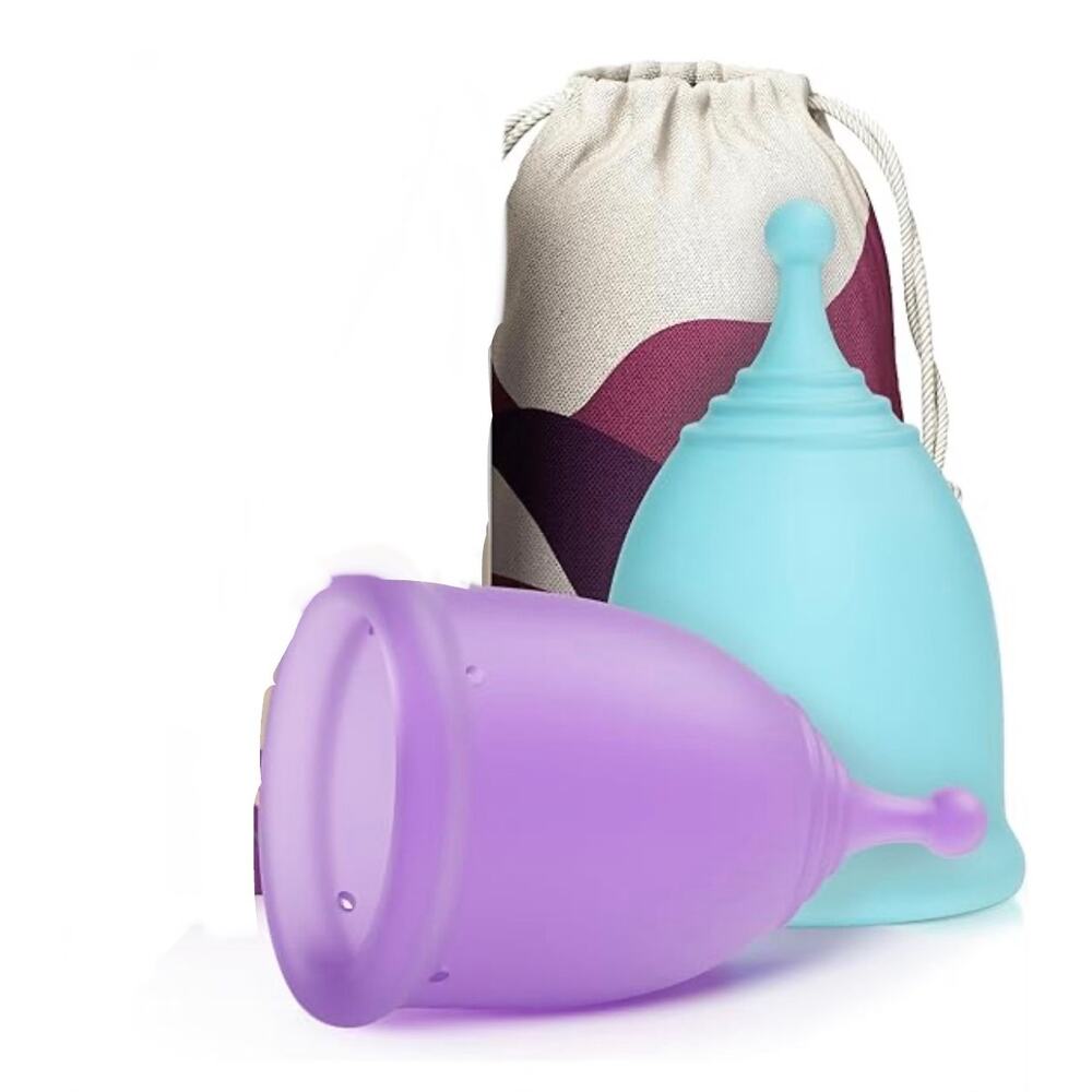 EcoBlossom Reusable Menstrual Cup Set Medical Grade Silicone Period Cups regular